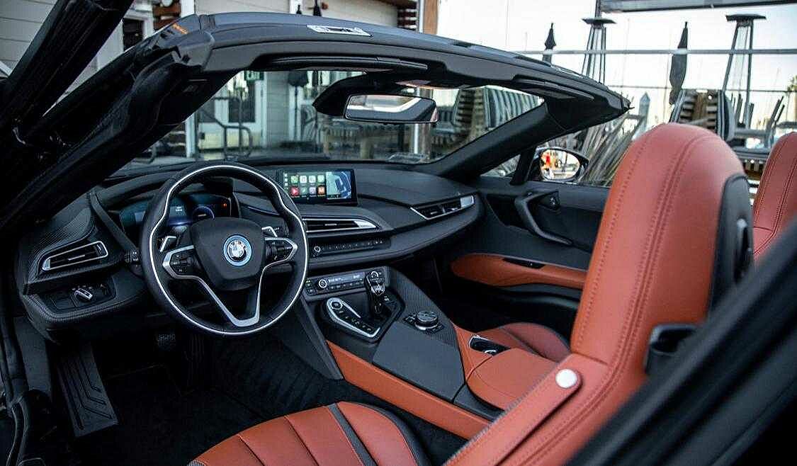 BMW I8 Roadster 2019 Gold rent in Dubai
