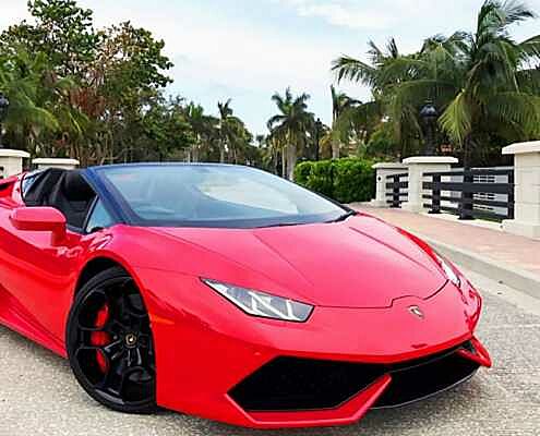 Rent Lamborghini Huracan Spyder Red in Dubai 1