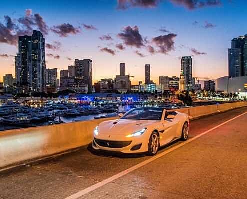 Ferrari portofino Spyder 2019 White rent in Dubai