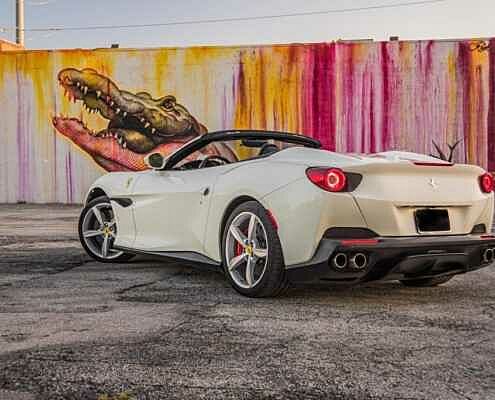 Ferrari portofino Spyder 2019 White rent in Dubai