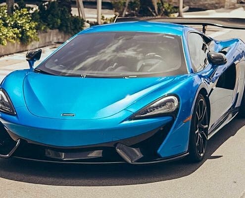 McLaren exotic car rental Dubai Beach