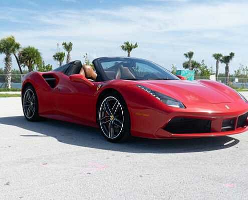 Rent Ferrari 488 Spider Red in Dubai 1