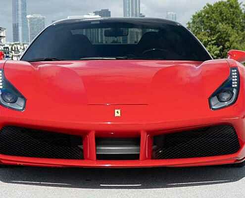 Rent Ferrari GTB Red in Dubai 3