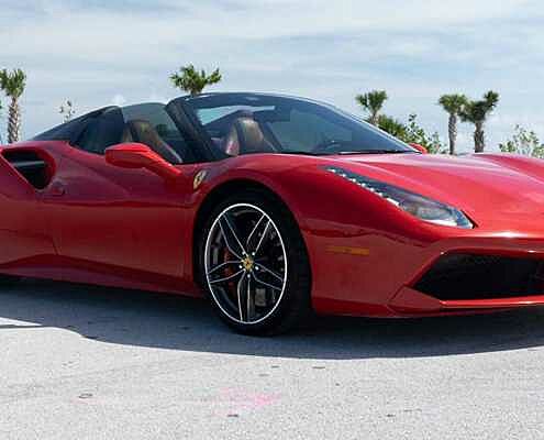 Rent Ferrari 488 Spider Red in Dubai 5