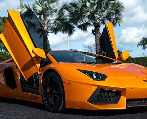 Lamborghini Aventador Orange in Dubai