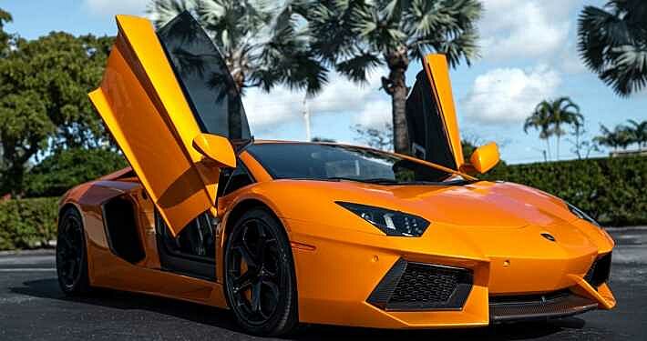Lamborghini Aventador Orange in Dubai