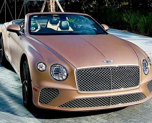 Rent Bentley GTC Mulliner Edition Gold 2022