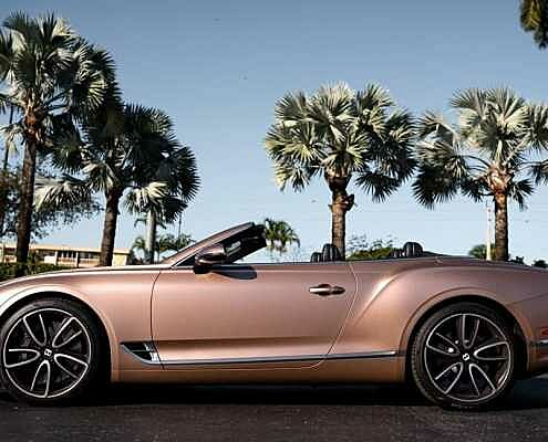 Rent Bentley GTC Mulliner Gold in Dubai