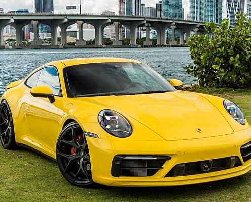 Porsche 911 Yellow 2022 Rental in Dubai