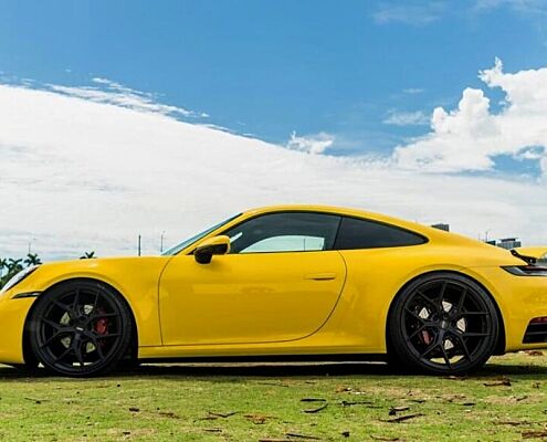 Porsche 911 Yellow 2022 Rental in Dubai 2