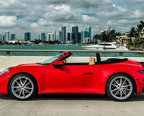 Rent Porsche 911 2021 Red in Dubai